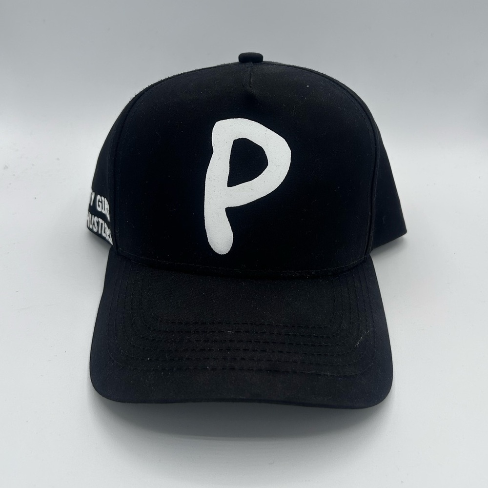 Classic Black Cap with White Lettering